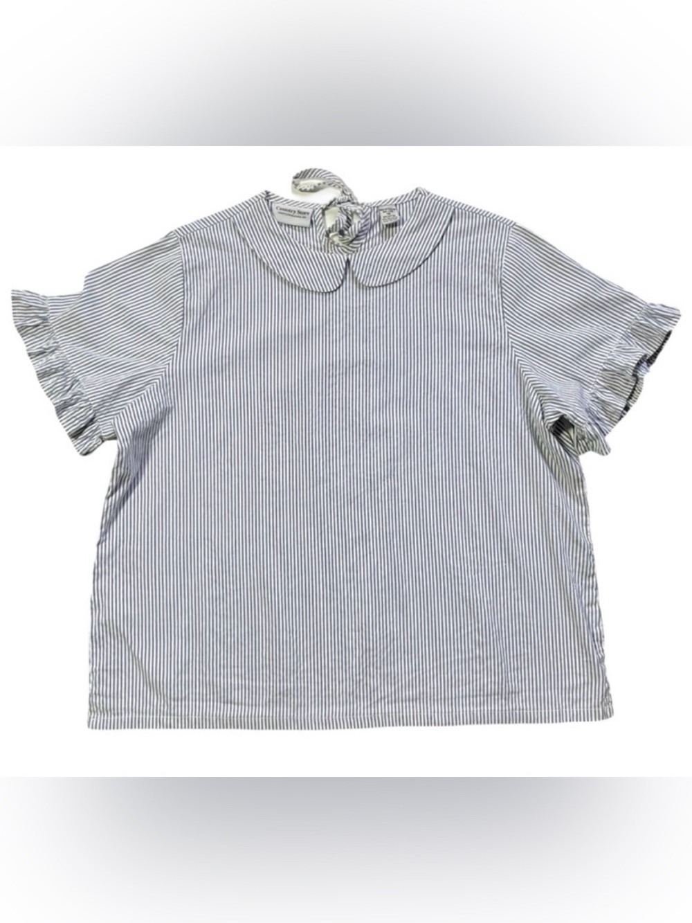 Country Store Striped Ruffle Sleeve Top - Picture 3 of 6